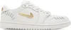 Nike White Air Jordan 1 Low Method Of Make Sneakers In Sail/metallic Gold-s