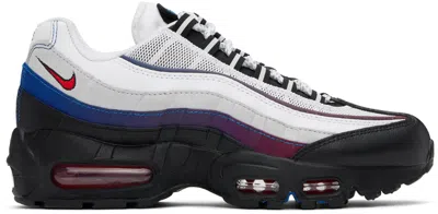Nike White Air Max 95 Prm Sneakers In White/university Red