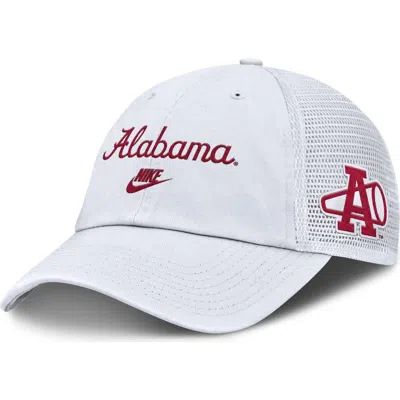 Nike White Alabama Crimson Tide Club Legacy Adjustable Trucker Hat