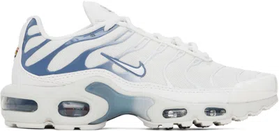 Nike White & Blue Air Max Plus Sneakers In Summit White Ashen Slate