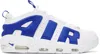 Nike White & Blue Air More Uptempo Low Sneakers In Blue