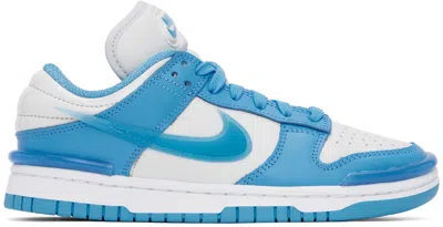 Nike White & Blue Dunk Low Twist Sneakers In Photon Dust/blue