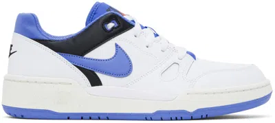 Nike White & Blue Full Force Low Sneakers In White/polar-black-sa