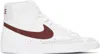 Nike White & Red Blazer Mid '77 Vintage Sneakers In Summit White/dark Po
