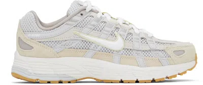 Nike White & Gray P-6000 Sneakers In Photon Dust/white-lt