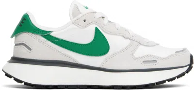 Nike White & Gray Phoenix Waffle Sneakers In Summit White/stadium