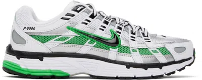 Nike P-6000 Sneakers In White, Black And Green