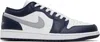 NIKE WHITE & NAVY AIR JORDAN 1 LOW SNEAKERS