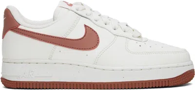 Nike White & Pink Air Force 1 '07 Sneakers In Sail/canyon Pink