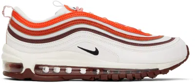 NIKE WHITE & RED AIR MAX 97 SNEAKERS