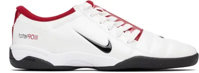 Nike White & Red Total 90 Sneakers