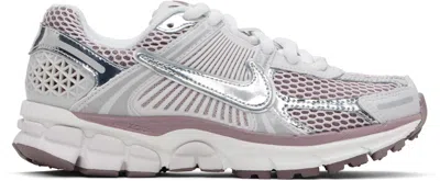 Nike White & Silver Zoom Vomero 5 Sneakers