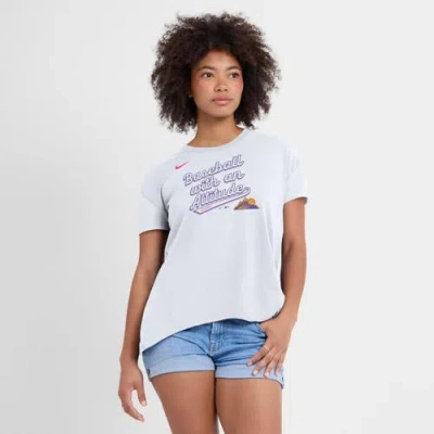 Nike White Colorado Rockies 2025 City Connect Flowy Fashion Tri-blend Performance T-shirt