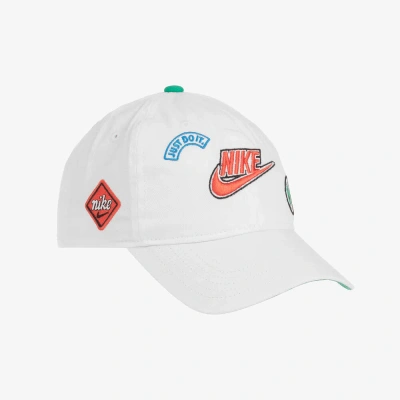 Nike White Cotton Badge Cap