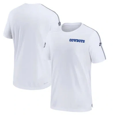 Nike White Dallas Cowboys 2024 Sideline Coach Uv Performance T-shirt