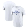 Nike White Duke Blue Devils 2025 Courtside Basketball Performance T-shirt In White