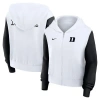 Nike White Duke Blue Devils Cropped Beyond Capability Color-block Script Full-zip Hoodie In White