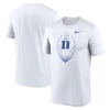 Nike White Duke Blue Devils Primetime Legend Icon Performance T-shirt In White
