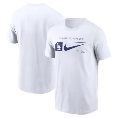 Nike White Los Angeles Dodgers Team Swoosh Lockup T-shirt
