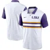 Nike Lsu Tigers Primetime Campus Vapor  Men's Dri-fit College Polo In White