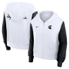 Nike White Michigan State Spartans Cropped Beyond Capability Color-block Script Full-zip Hoodie