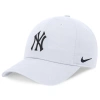 NIKE NIKE WHITE NEW YORK YANKEES EVERGREEN CLUB ADJUSTABLE HAT