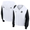 Nike White Ohio State Buckeyes Cropped Beyond Capability Color-block Script Full-zip Hoodie In Multi