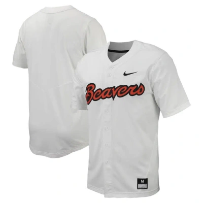 Nike White Oregon State Beavers Replica Full-button Baseball Jersey