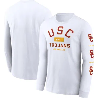 Nike White Usc Trojans Primetime Classic Location Long Sleeve T-shirt