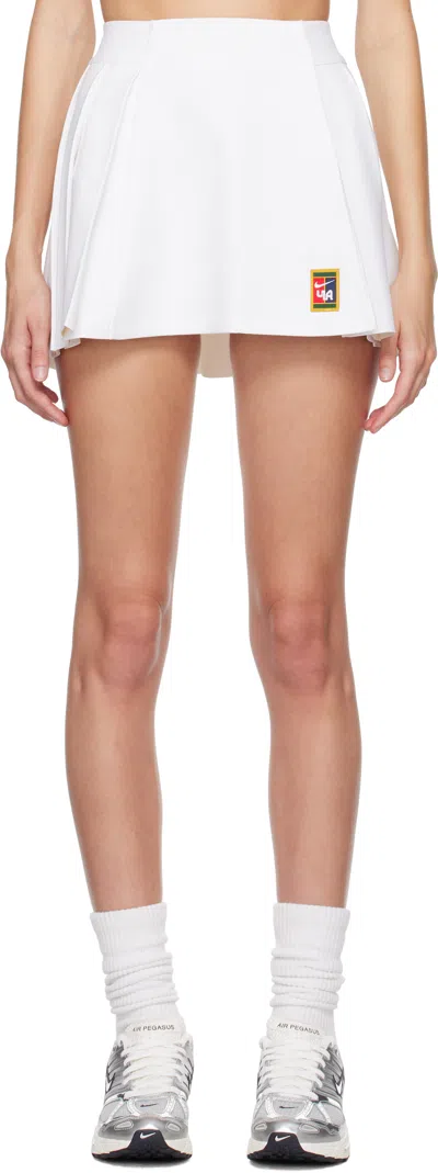 Nike Pleated High-waisted Mini Tennis Skirt In White
