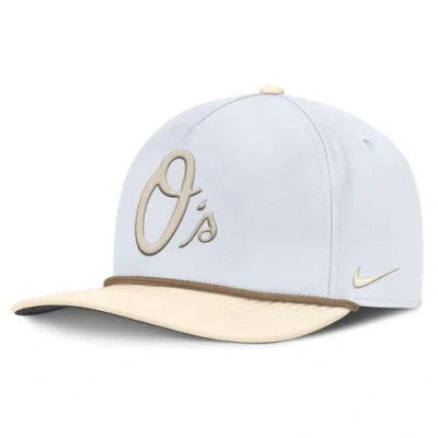 Nike White/cream Baltimore Orioles Pro Performance Snapback Hat