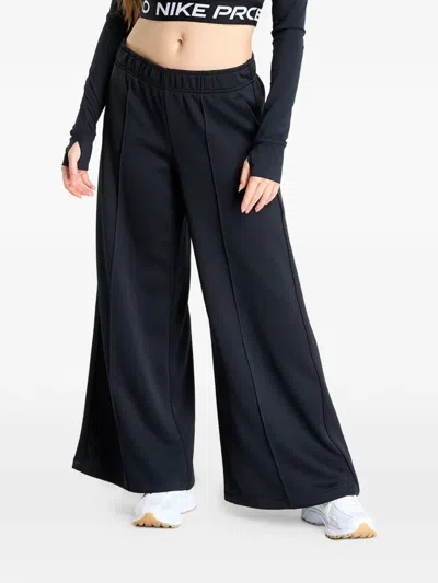 Nike Wide-leg Track Trousers In Black