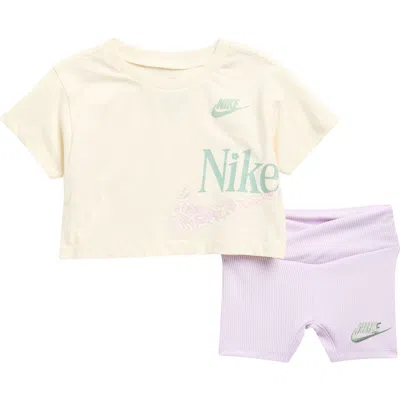 Nike Babies'  Wild Flower Boxy T-shirt & Shorts Set In Multi