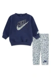 Nike Wild Warmth Toddler Crew Top And Leggings Set In Blue