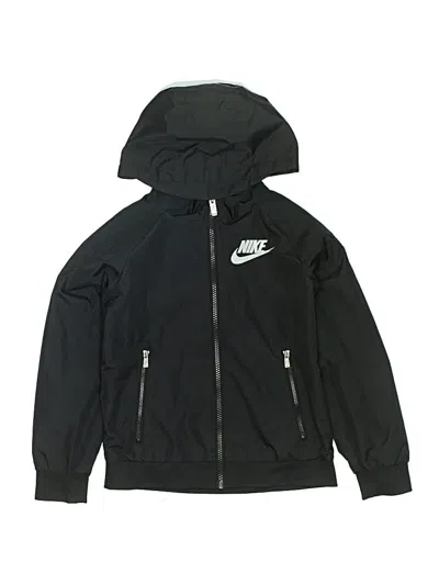 Pre-owned Nike Kids' Windbreaker Jacket In Black