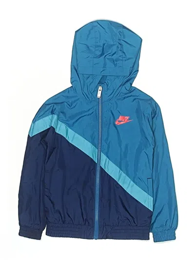 Pre-owned Nike Kids' Windbreaker Jacket In Blue