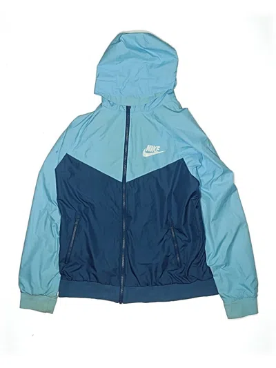 Pre-owned Nike Kids' Windbreaker Jacket In Blue