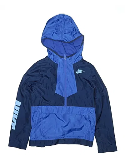Pre-owned Nike Kids' Windbreaker Jacket In Blue