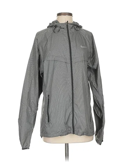 Pre-owned Nike Windbreaker Jacket In Gray