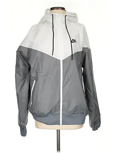 Pre-owned Nike Windbreaker Jacket In Gray