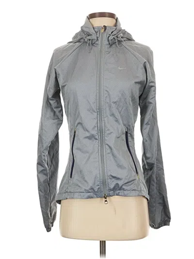 Pre-owned Nike Windbreaker Jacket In Silver