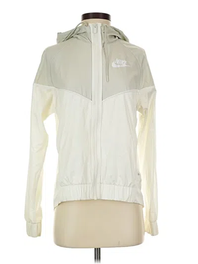Pre-owned Nike Windbreaker Jacket In White