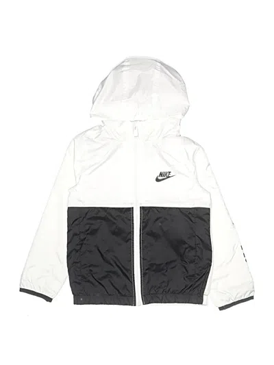 Pre-owned Nike Kids' Windbreaker Jacket In White