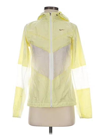 Pre-owned Nike Windbreaker Jacket In Yellow