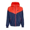 Nike Heritage Windbraker In Midnight Navy/lt Crimson/midnight Navy
