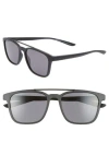 Nike Windfall 54mm Square Sunglasses In Matte Black/dark Grey