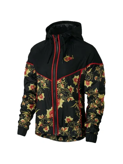 Nike Windrunner Aop Jacket In Black