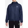 Nike Windrunner Hooded Lined Jacket In Blue