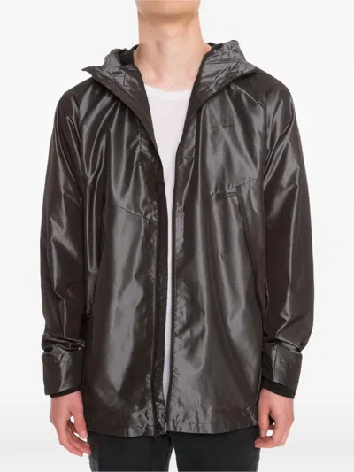 Nike Windrunner Hooded Woven Parka Jacket In Brown