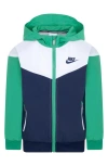 Nike Kids'  Windrunner Hooded Zip Jacket In Stadium Green